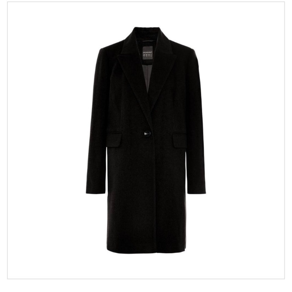 Black wool coat Womens oversized small